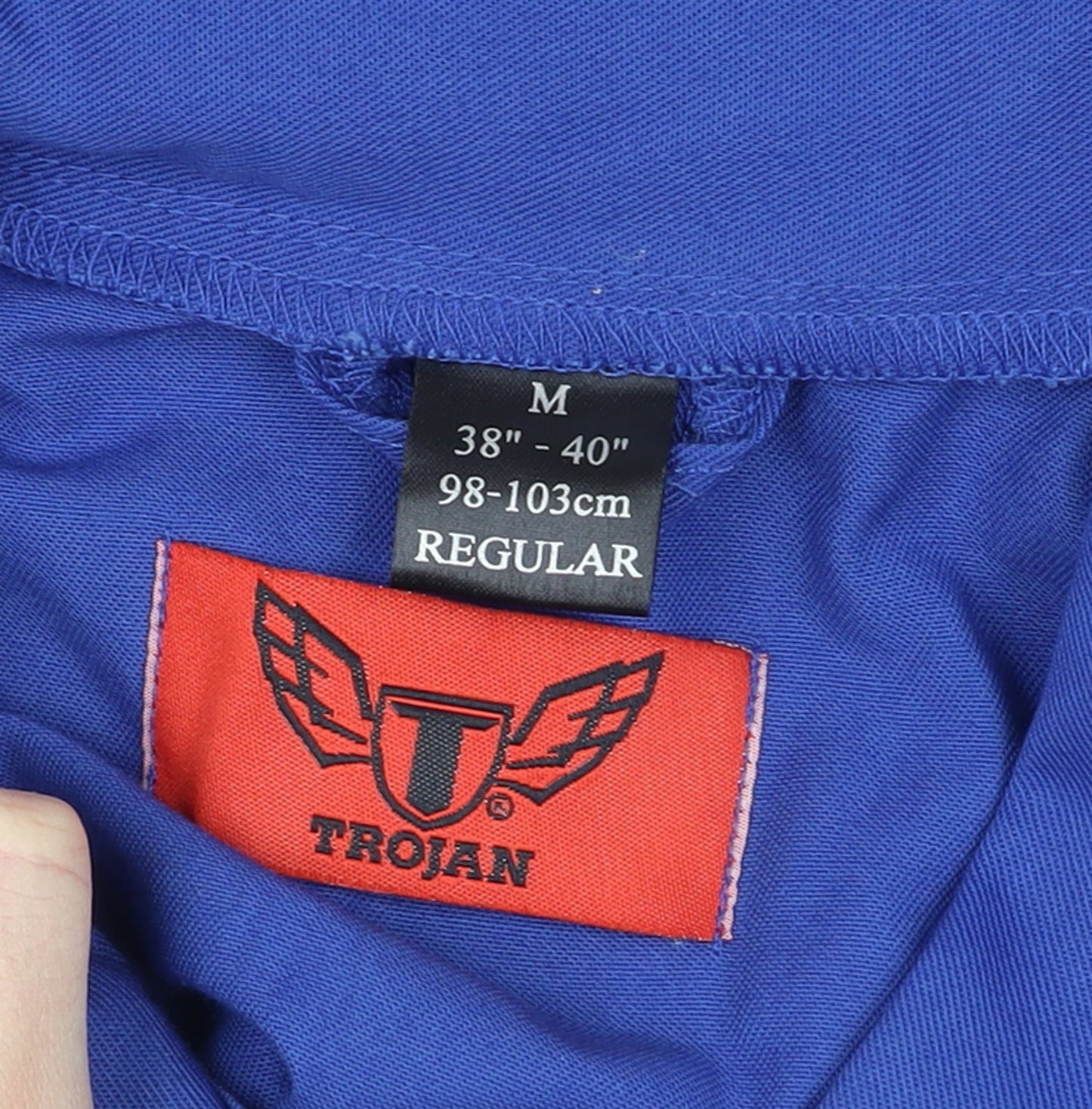 Mens UK Size M Trojan Regular Fit Cargo Blue Trousers