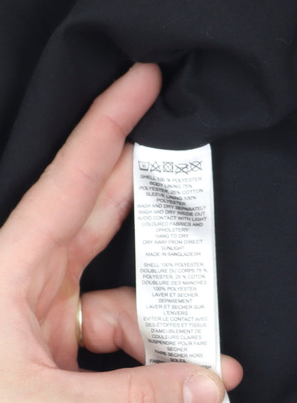French Connection Men's Black Mid-Length Button Overcoat Size M