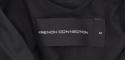 French Connection Men's Black Mid-Length Button Overcoat Size M