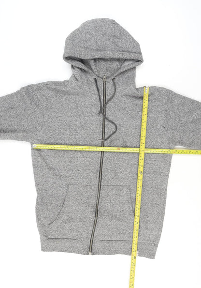 Mens UK Size M Bellfield Grey Full Zip Hoodie