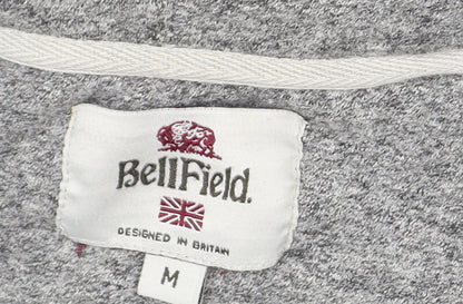 Mens UK Size M Bellfield Grey Full Zip Hoodie