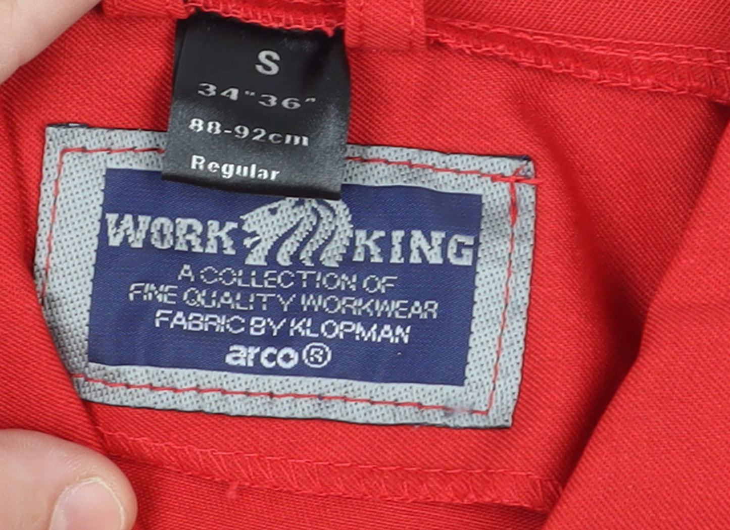 Mens UK Size S Work King Regular Fit Cargo Red Trousers