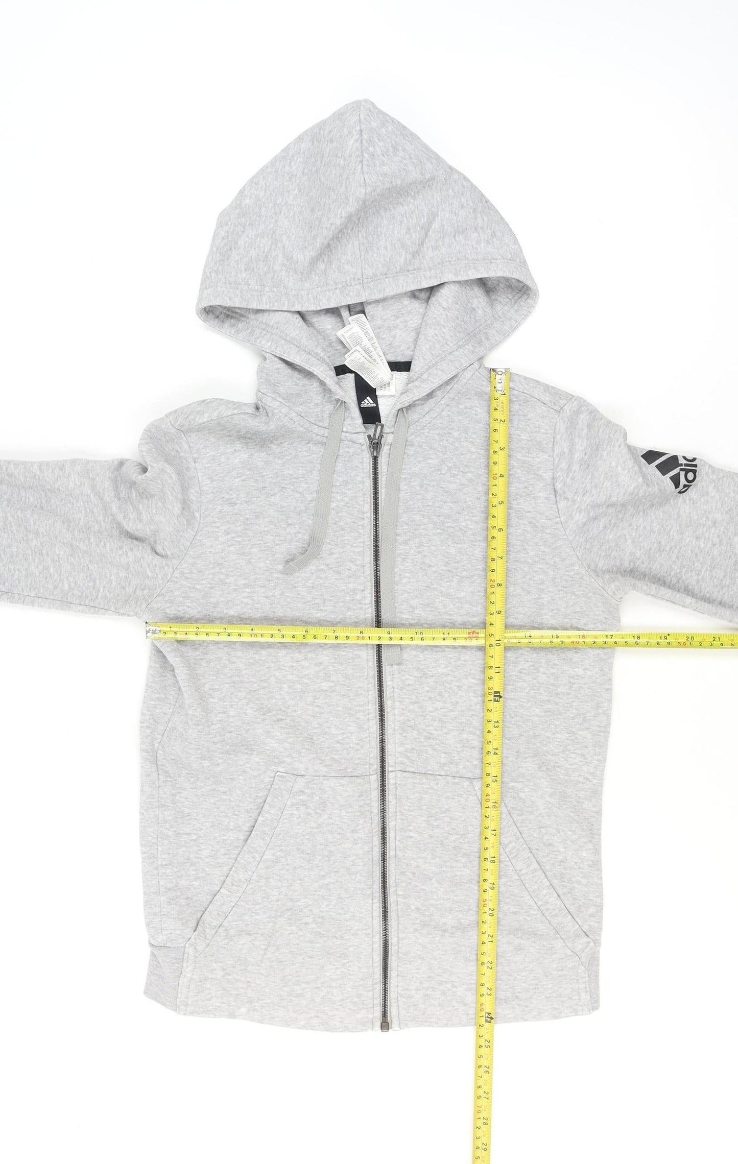 Womens UK Size M adidas Grey Full Zip Hoodie