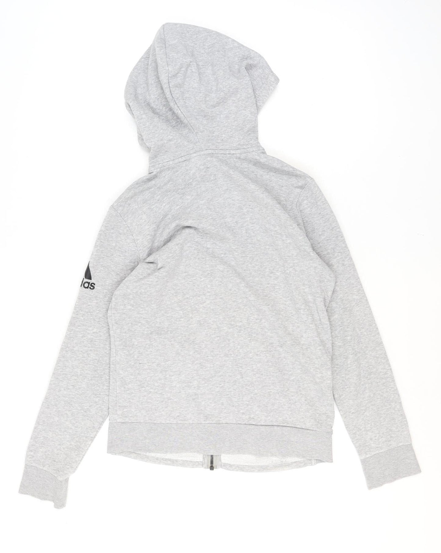 Womens UK Size M adidas Grey Full Zip Hoodie