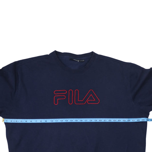 Mens UK Size L FILA Blue Pullover Sweatshirt