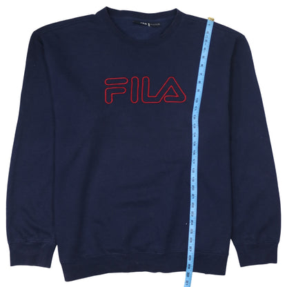 Mens UK Size L FILA Blue Pullover Sweatshirt