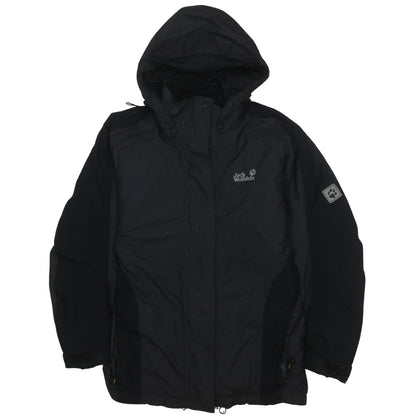 Jack Wolfskin Men's Black XS Waterproof Hooded Parka Jacket