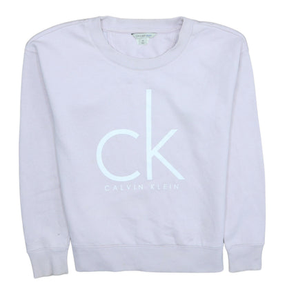 Womens UK Size M Calvin Klein Pink Pullover Sweatshirt