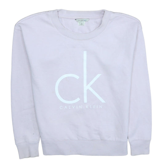 Womens UK Size M Calvin Klein Pink Pullover Sweatshirt