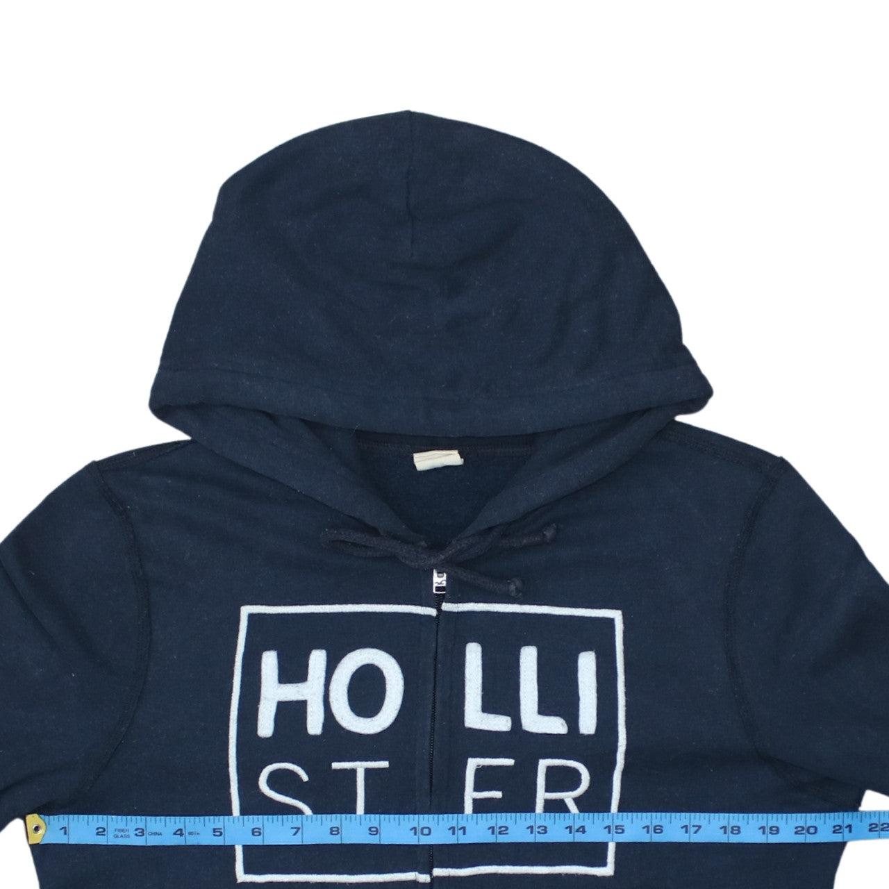 Mens UK Size M Hollister Blue Full Zip Hoodie