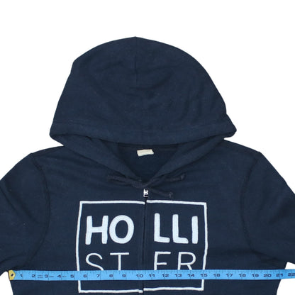 Mens UK Size M Hollister Blue Full Zip Hoodie