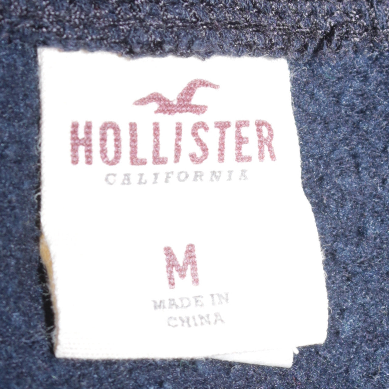 Mens UK Size M Hollister Blue Full Zip Hoodie