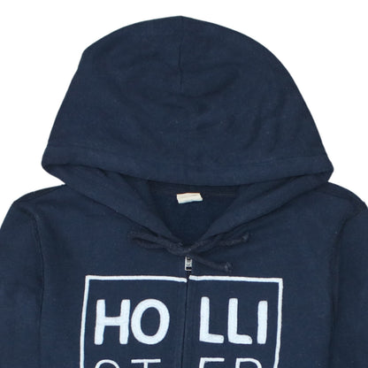 Mens UK Size M Hollister Blue Full Zip Hoodie