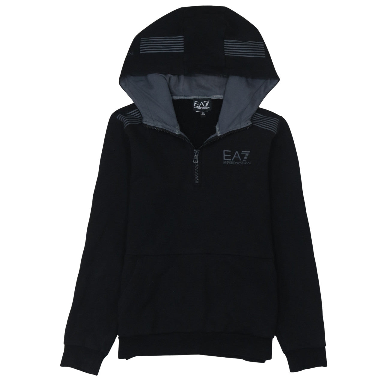 Teens UK Size 14 Slim Emporio Armani Black Pullover Hoodie