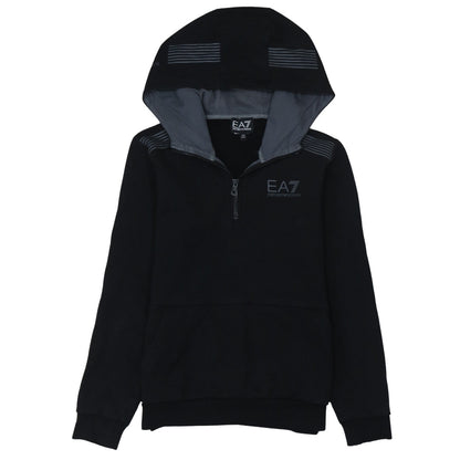 Teens UK Size 14 Slim Emporio Armani Black Pullover Hoodie