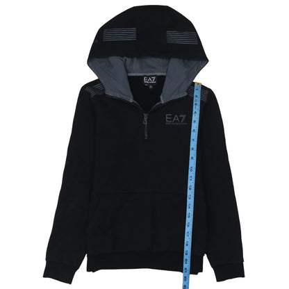 Teens UK Size 14 Slim Emporio Armani Black Pullover Hoodie