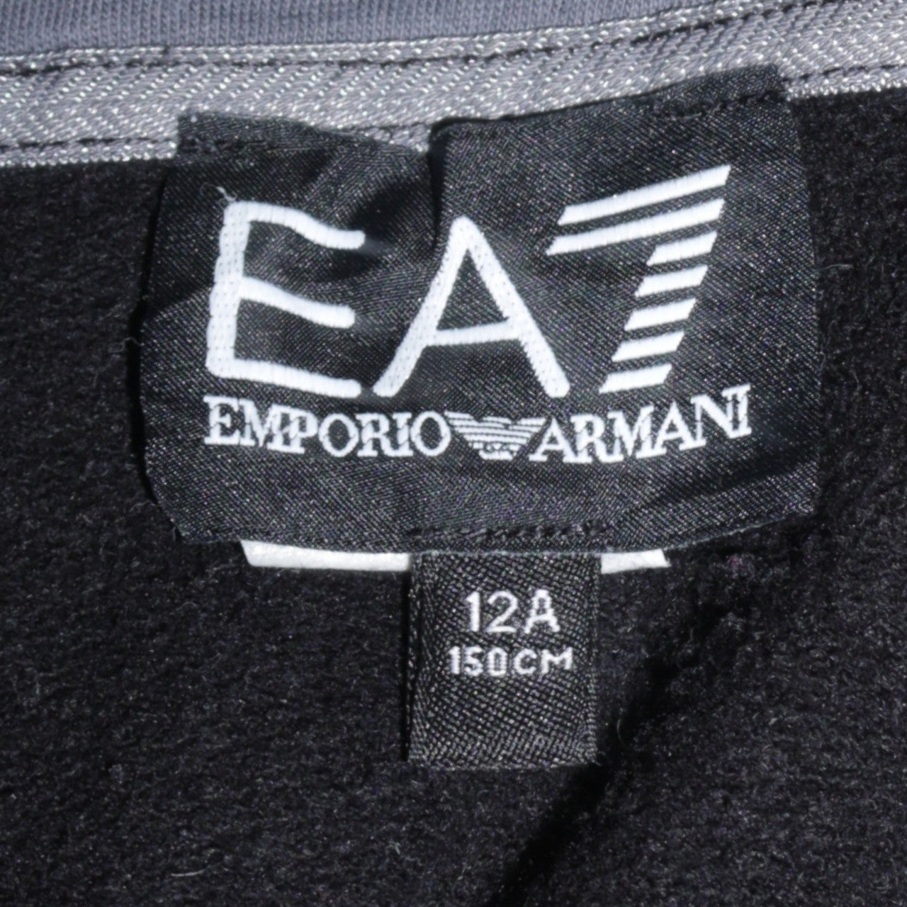 Teens UK Size 14 Slim Emporio Armani Black Pullover Hoodie