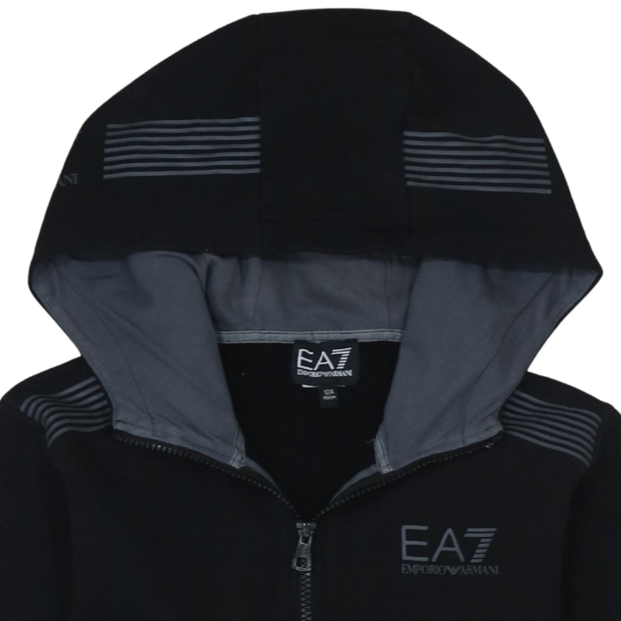 Teens UK Size 14 Slim Emporio Armani Black Pullover Hoodie