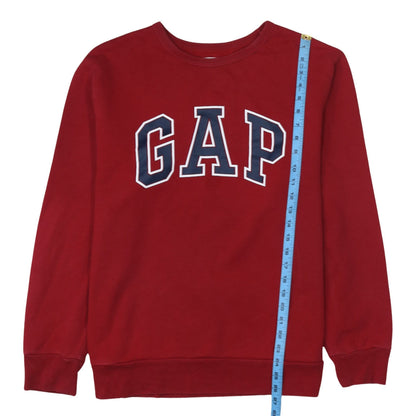 Gap Mens Red XL Crew Neck Logo Pullover Sweatshirt