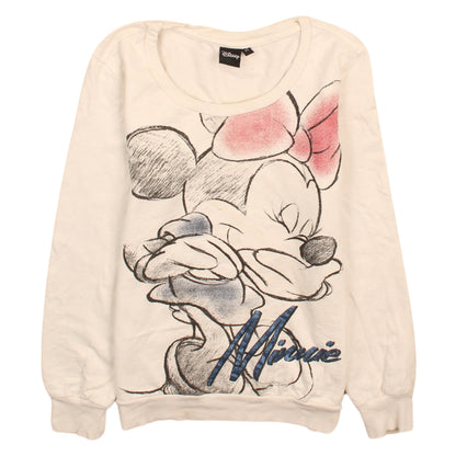 Womens UK Size XS Disney Ivory Pullover Sweatshirt