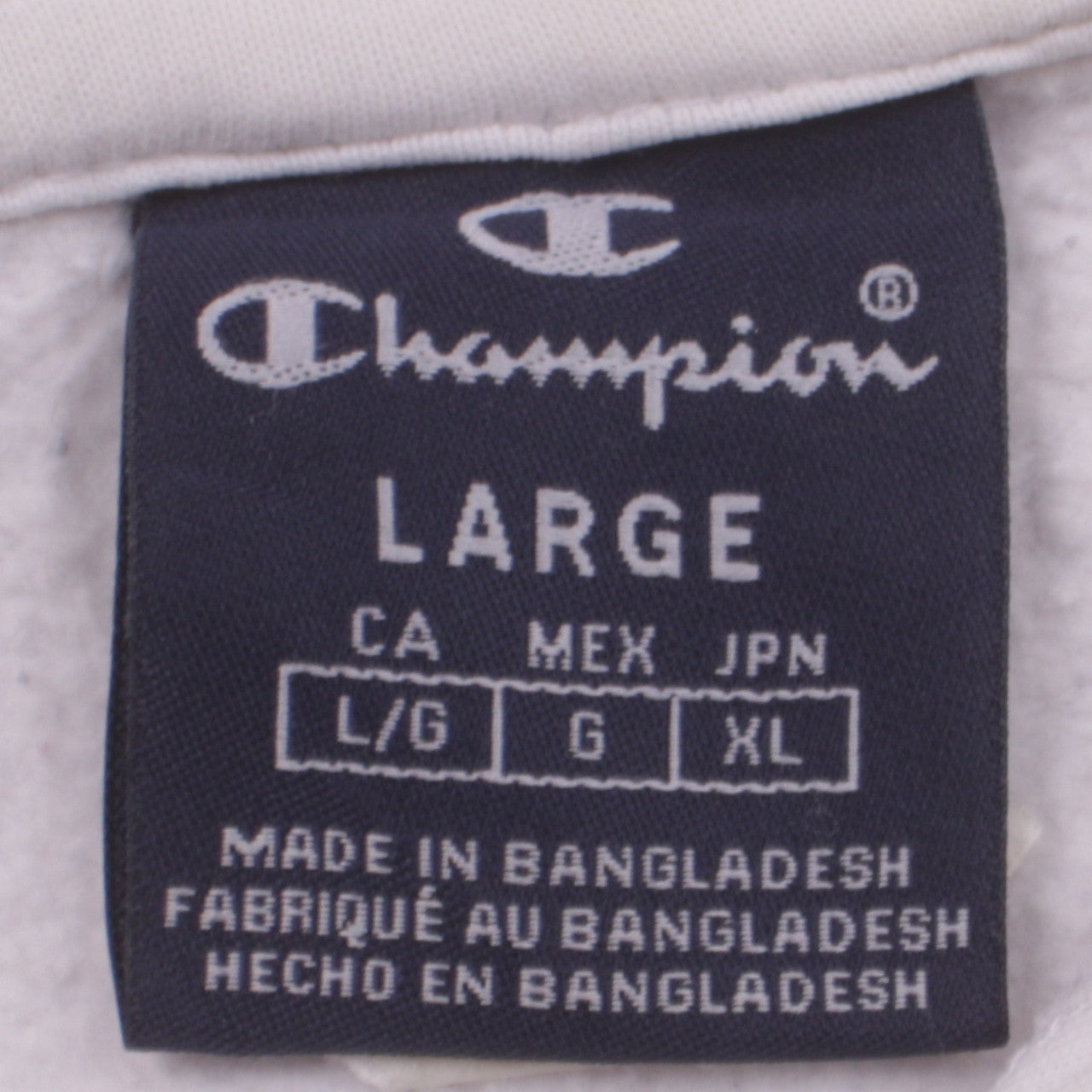 Mens UK Size L Champion White Pullover Hoodie