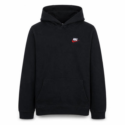 Front view of Nike boys’ black xl pullover hoodie sweatshirt fleece lined casual