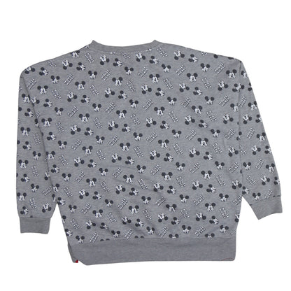 Disney Womens Grey Mickey Mouse Print Sweatshirt XL