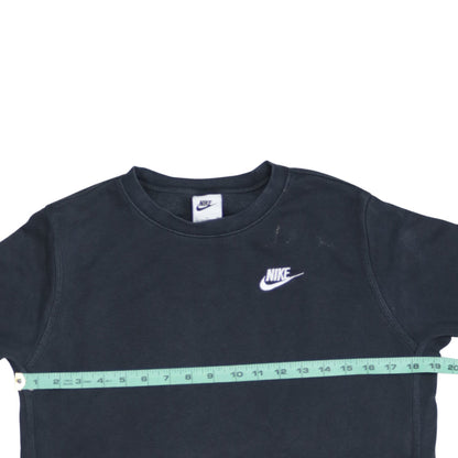 Nike Boys Black XL Crew Neck Fleece Pullover Sweatshirt with Logo
