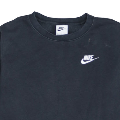 Nike Boys Black XL Crew Neck Fleece Pullover Sweatshirt with Logo