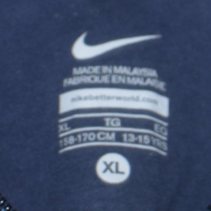Nike Boys Blue Full Zip Hoodie XL 13-15 Years Just Do It Logo Fleece