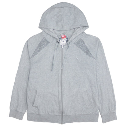 Womens UK Size XL PUMA Grey Full Zip Hoodie