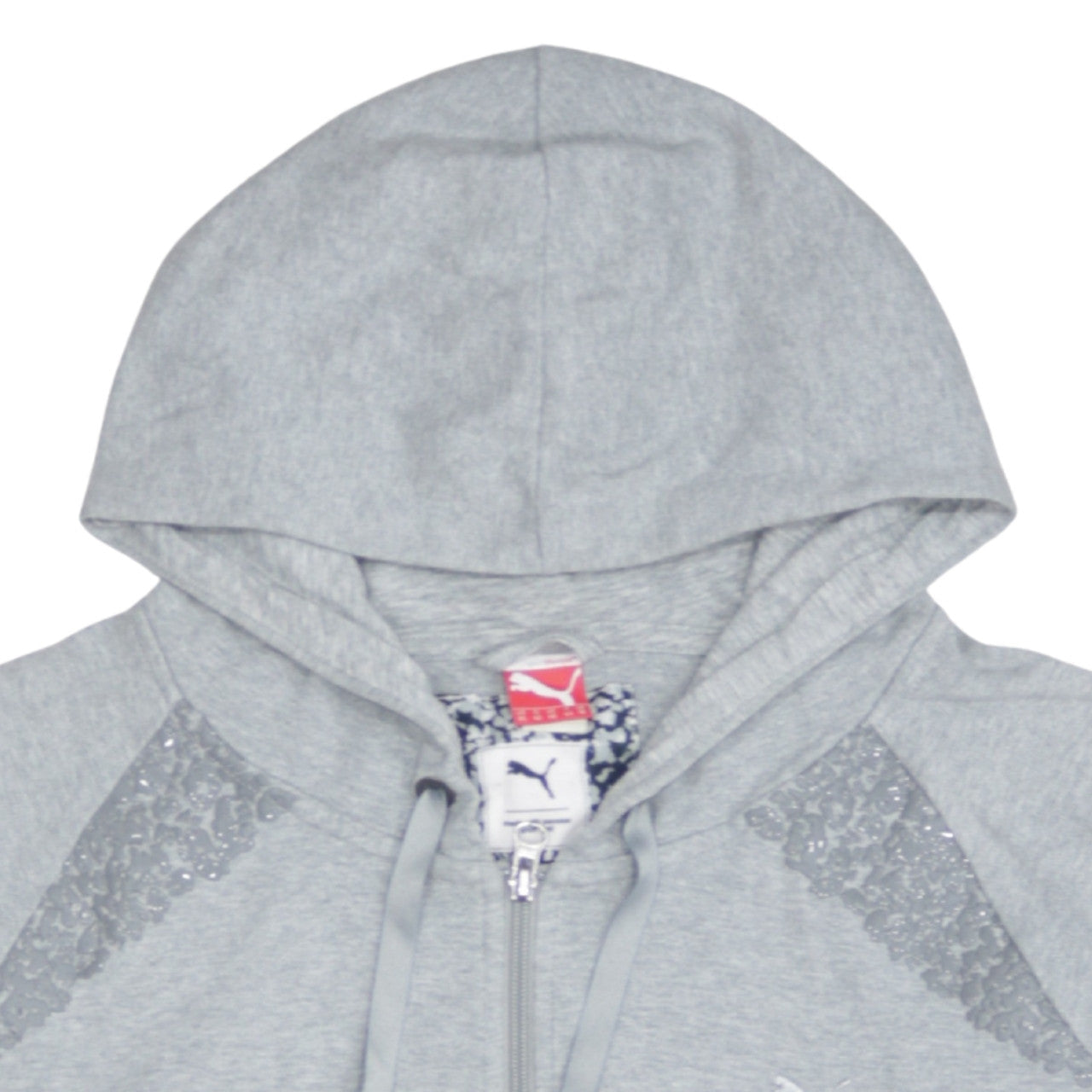 Womens UK Size XL PUMA Grey Full Zip Hoodie