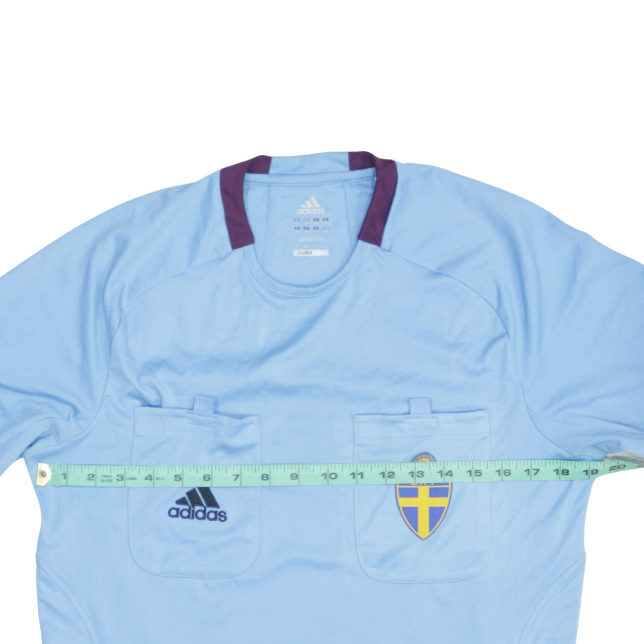 Adidas Men’s Blue Sweden Football Long Sleeve Jersey M