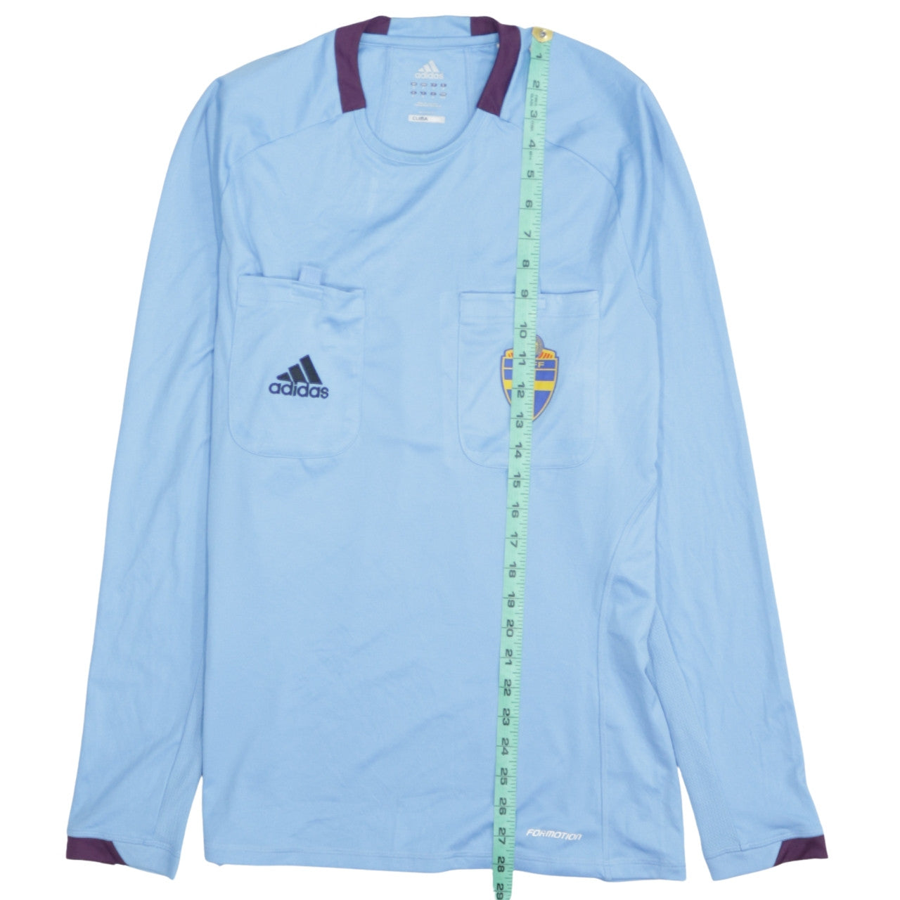 Adidas Men’s Blue Sweden Football Long Sleeve Jersey M