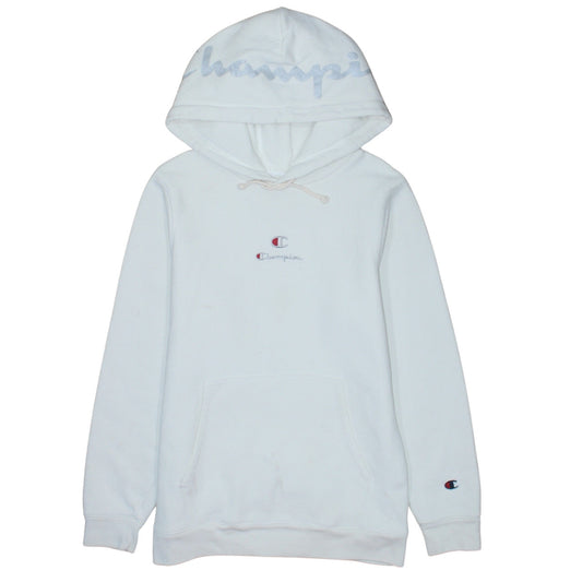 Womens UK Size XS Champion White Pullover Hoodie