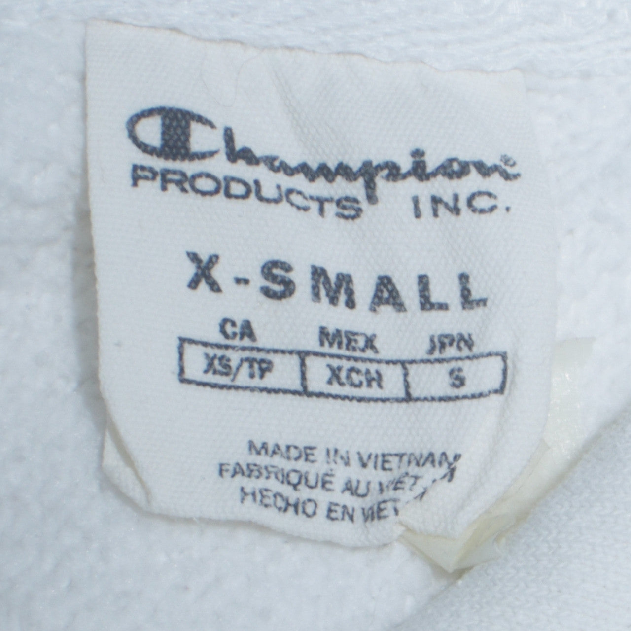 Womens UK Size XS Champion White Pullover Hoodie