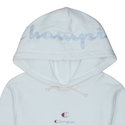 Womens UK Size XS Champion White Pullover Hoodie