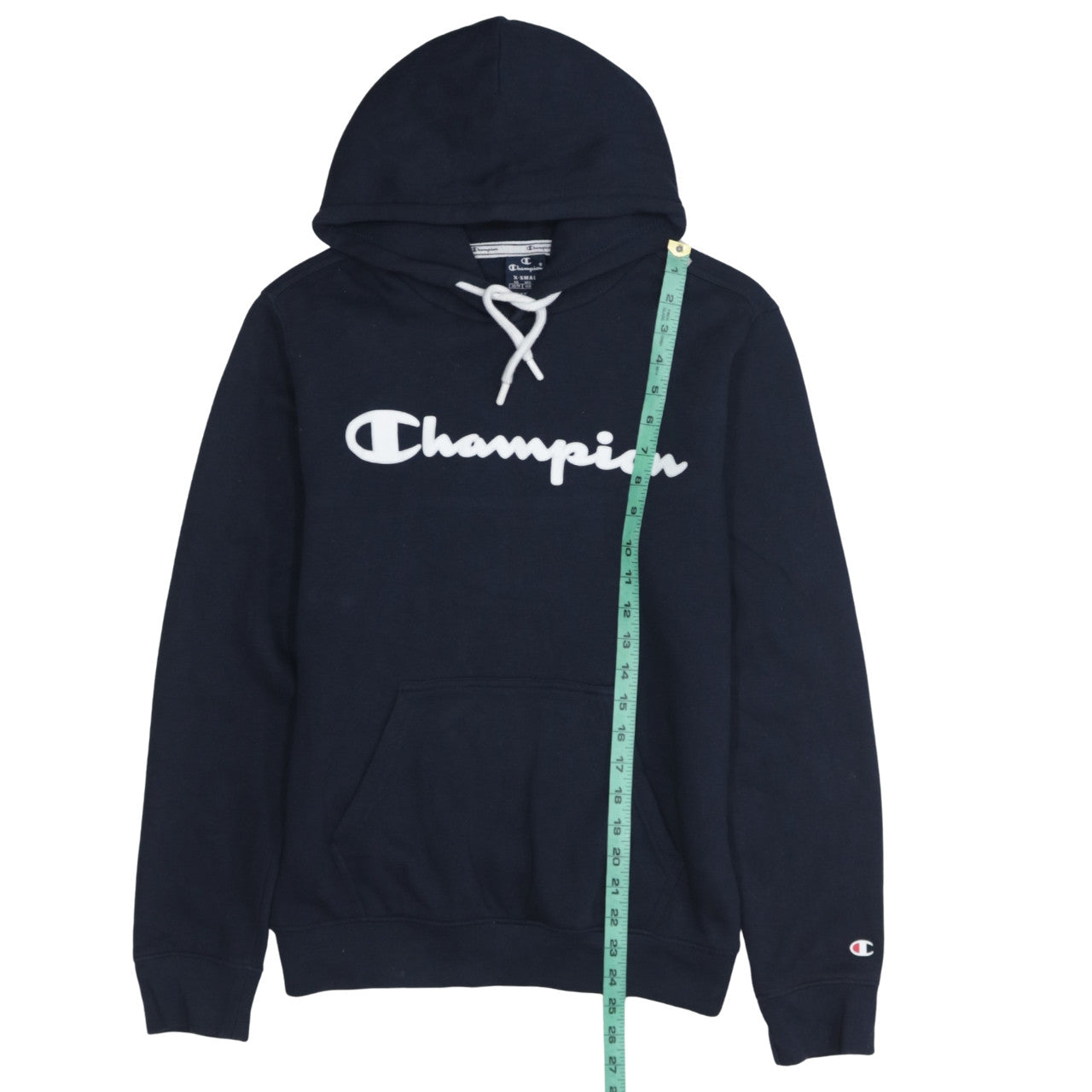 Mens UK Size XS Champion Blue Pullover Hoodie