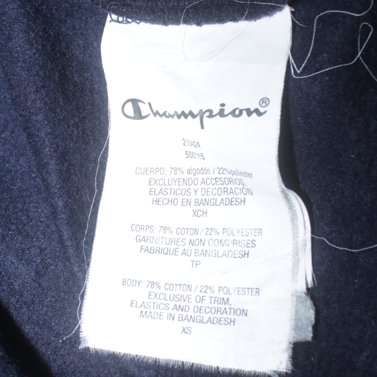 Mens UK Size XS Champion Blue Pullover Hoodie