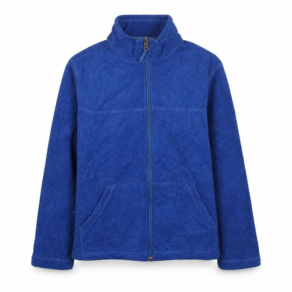 L.L. Bean Boys Blue Fleece Full Zip Jacket Size 14-16 Polyester