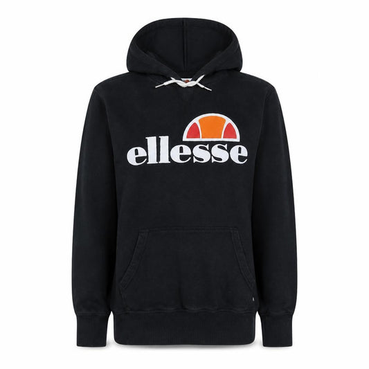 Front view of Ellesse Women's Black Pullover Hoodie UK 8 Casual Sportswear
