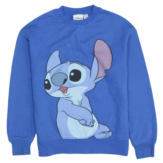 Womens UK Size 2XS Disney Blue Pullover Sweatshirt