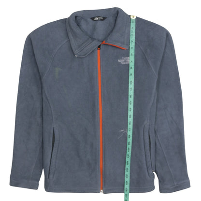 The North Face Men's Grey Fleece Full Zip Mid-Length Outdoor Jacket M
