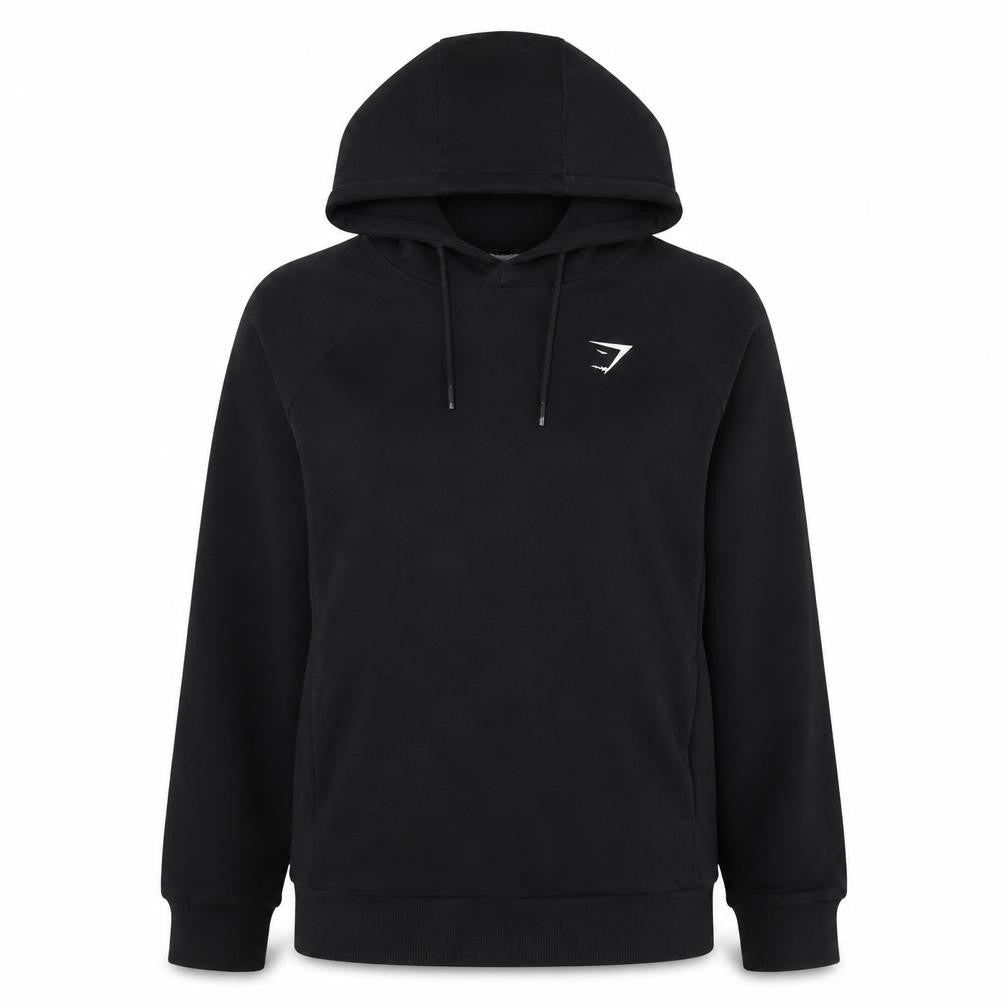Womens UK Size S Gymshark Black Pullover Hoodie