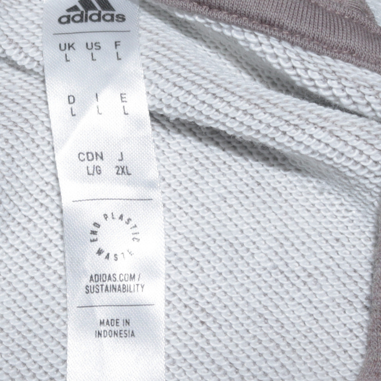 Mens UK Size L adidas Beige Pullover Hoodie