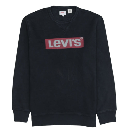 Mens UK Size M Levi's Black Pullover Sweatshirt
