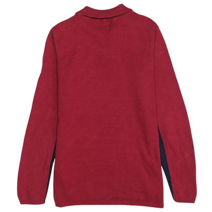 Mens UK Size M Tommy Hilfiger Red Henley Jumper