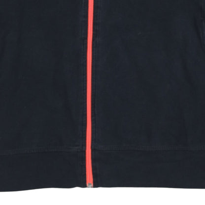 Reebok Womens Black Track Jacket L Full Zip Athleisure Sportswear