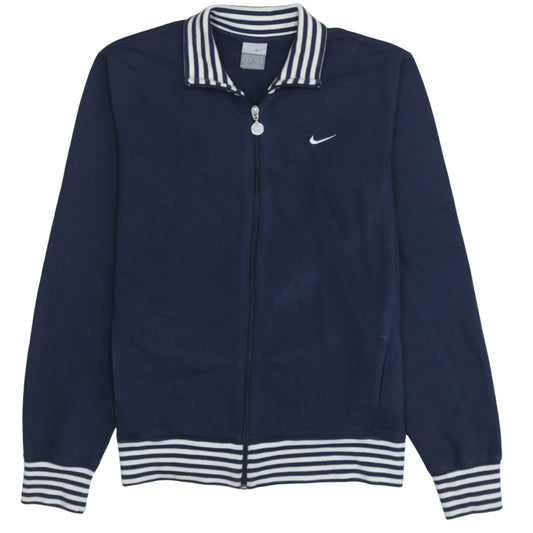 Nike Men's Blue L Track Jacket Full Zip Cotton Blend Sportswear