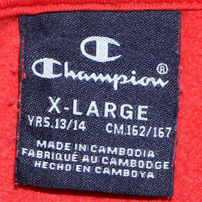 Boys UK Size 13-14 Years Champion Red Pullover Hoodie